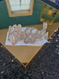 Gold Rhinestone "BLESSED" Brooch