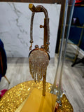 Mini Rhinestone Double Handle Ball Clutch