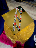 Large N Gold Back Brooch