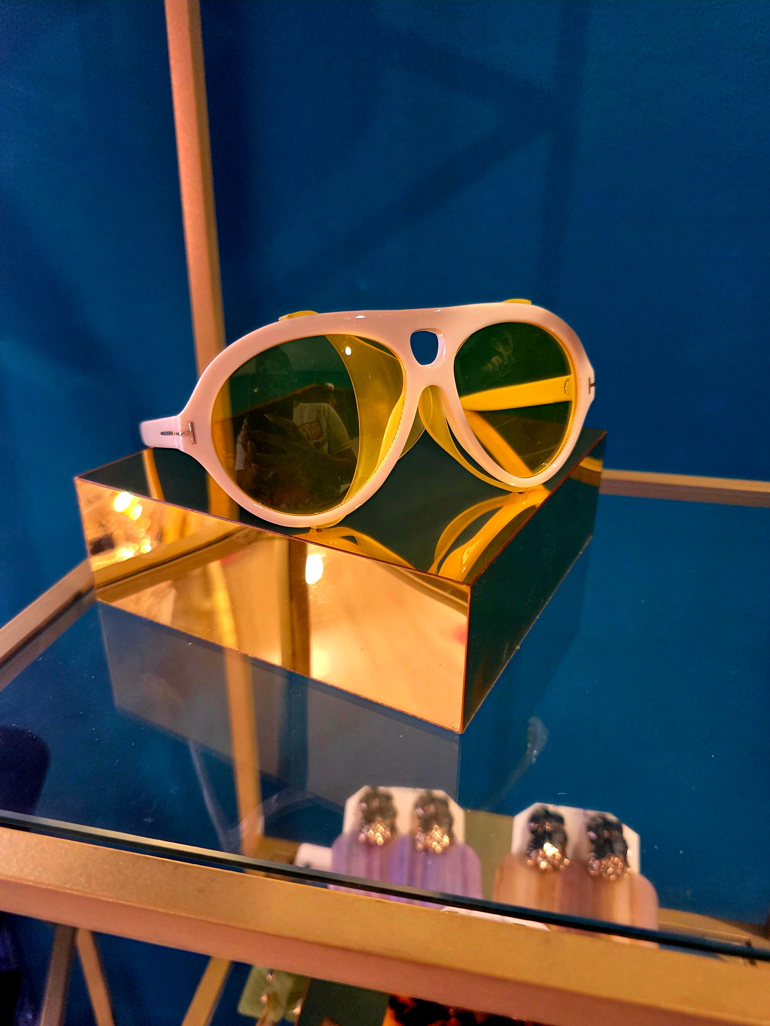 Yellow Frame Aviator Shades