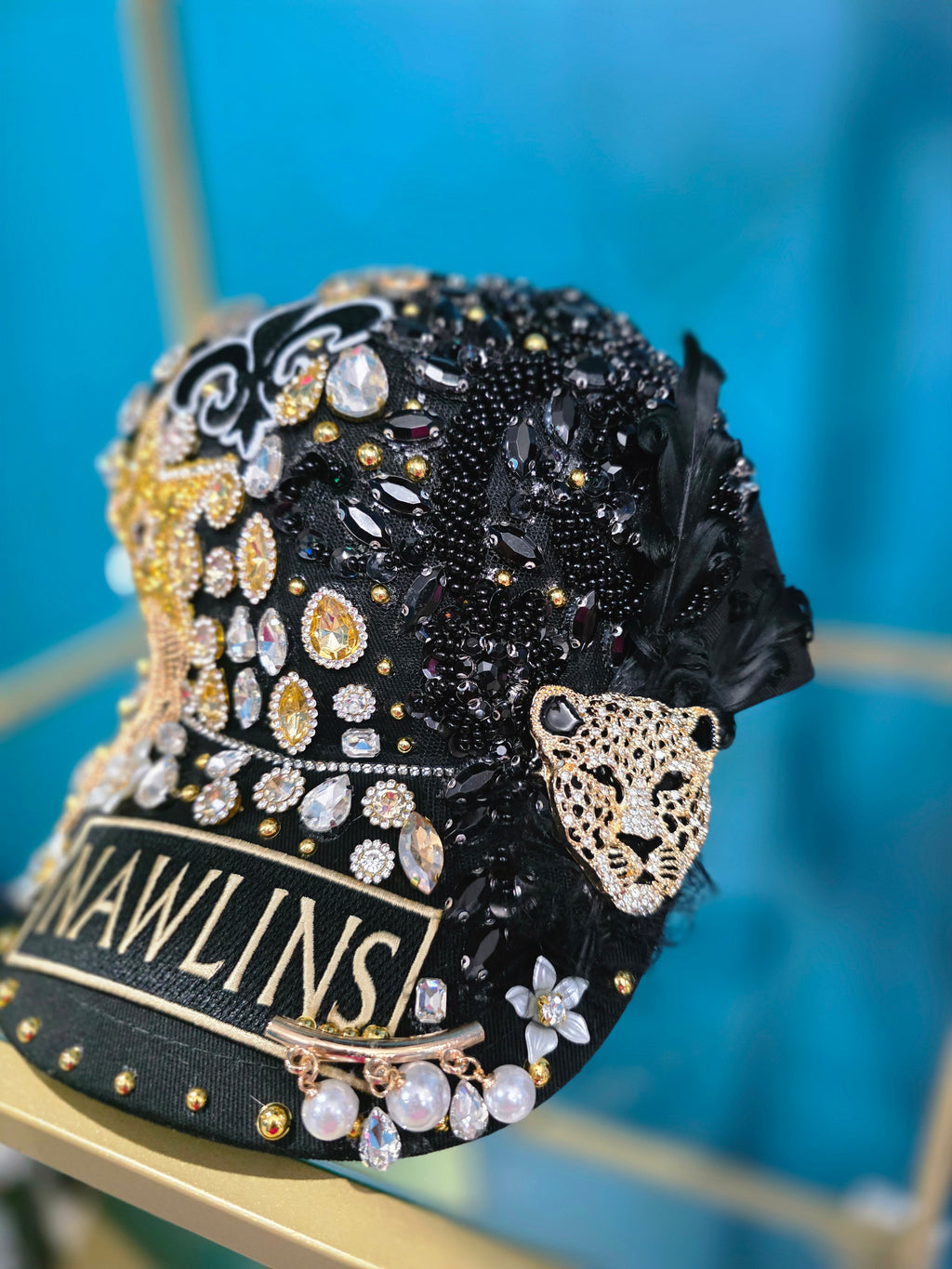 NAWLINS Fleur De Lis Bling Cap
