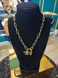 Gold Simple Toggle Necklace