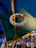 Gold Rhinestone Clamp Bracelet