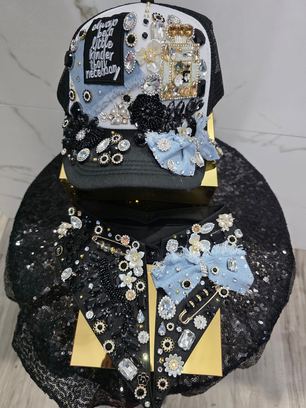 Custom Junkie Collar/Removable "But God" Brooch Collar