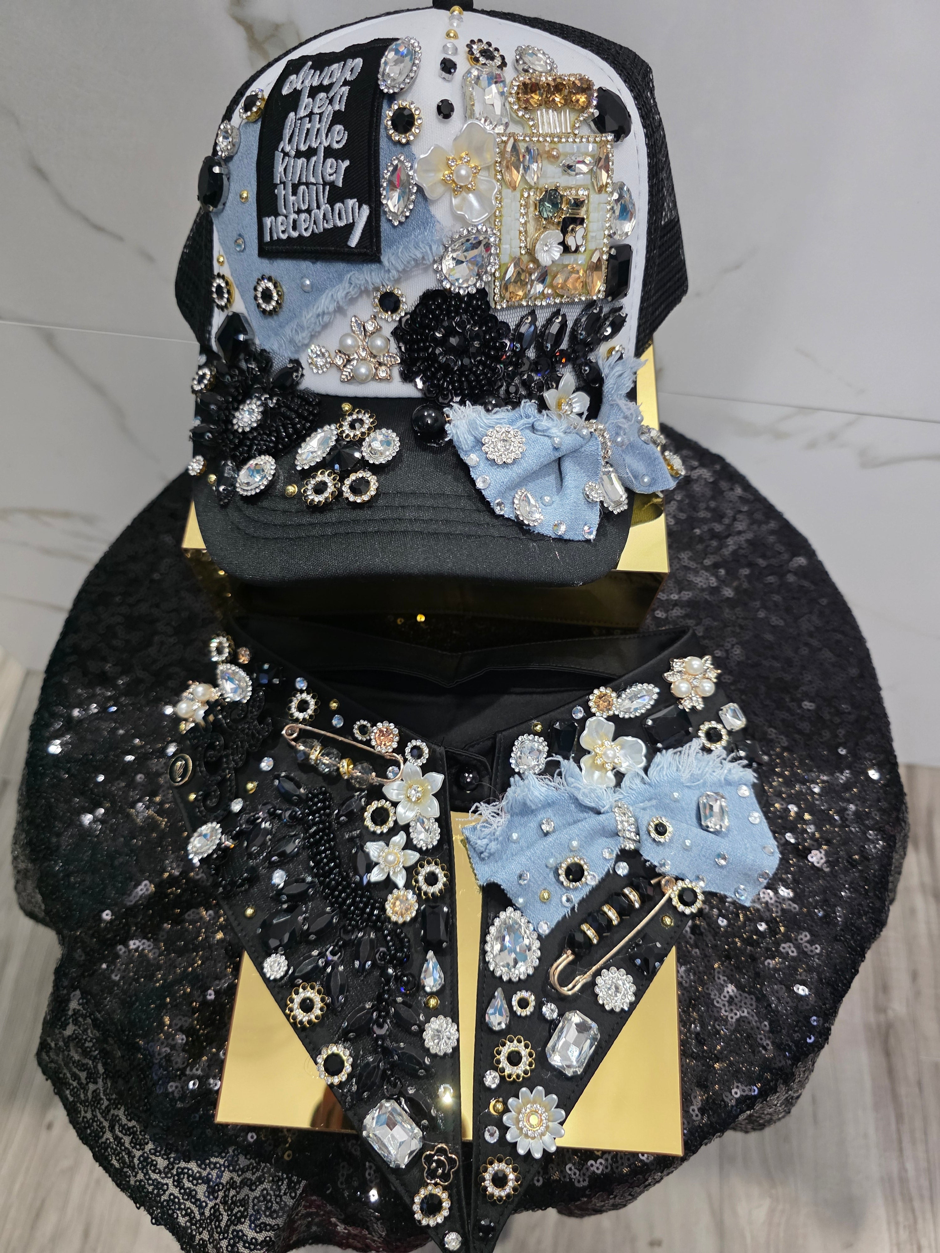 Custom Junkie Collar/Removable "But God" Brooch Collar
