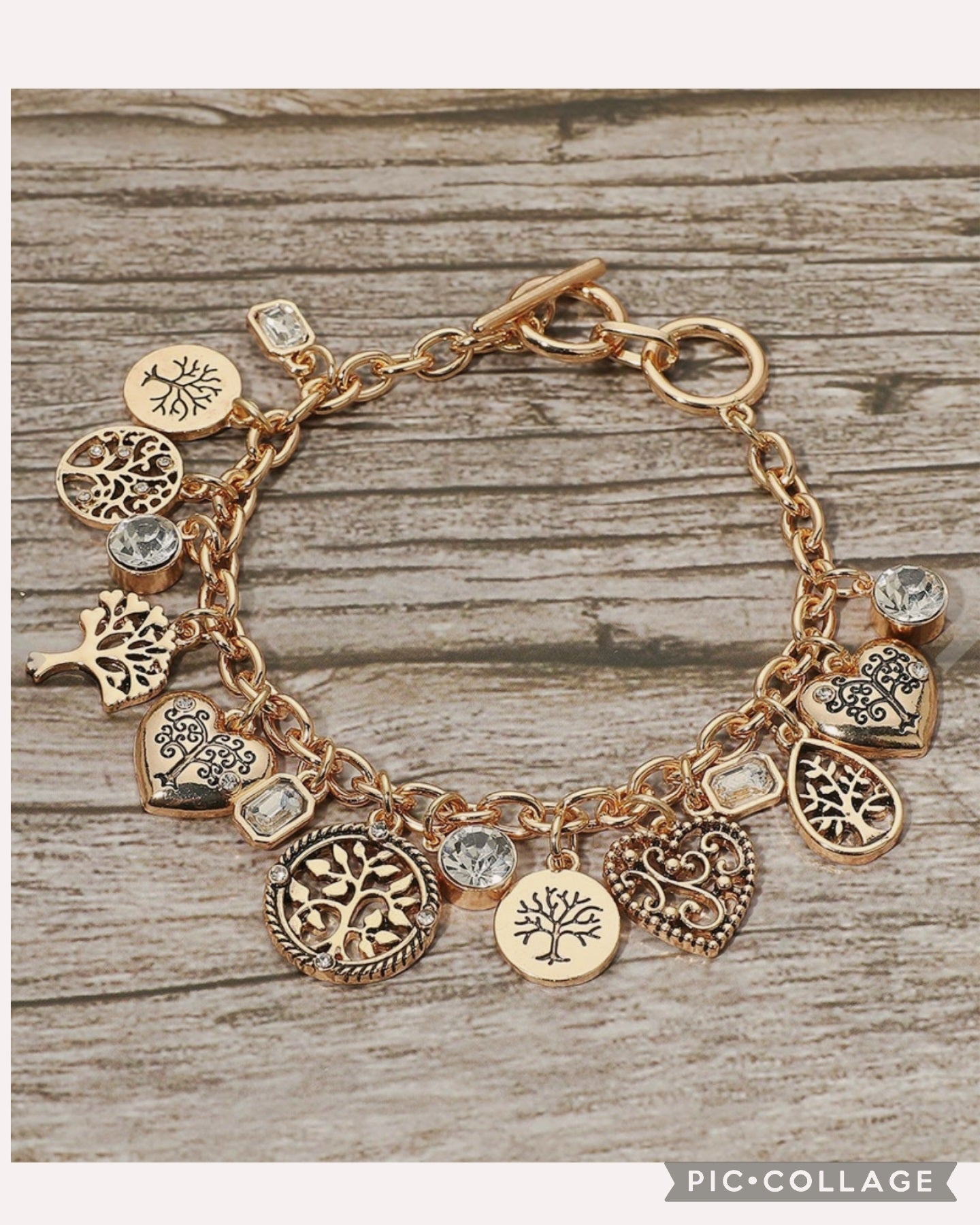 Tree Of Life Charm Gold Bracelet