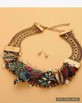 Lady Bug Colorful Pieces Necklace