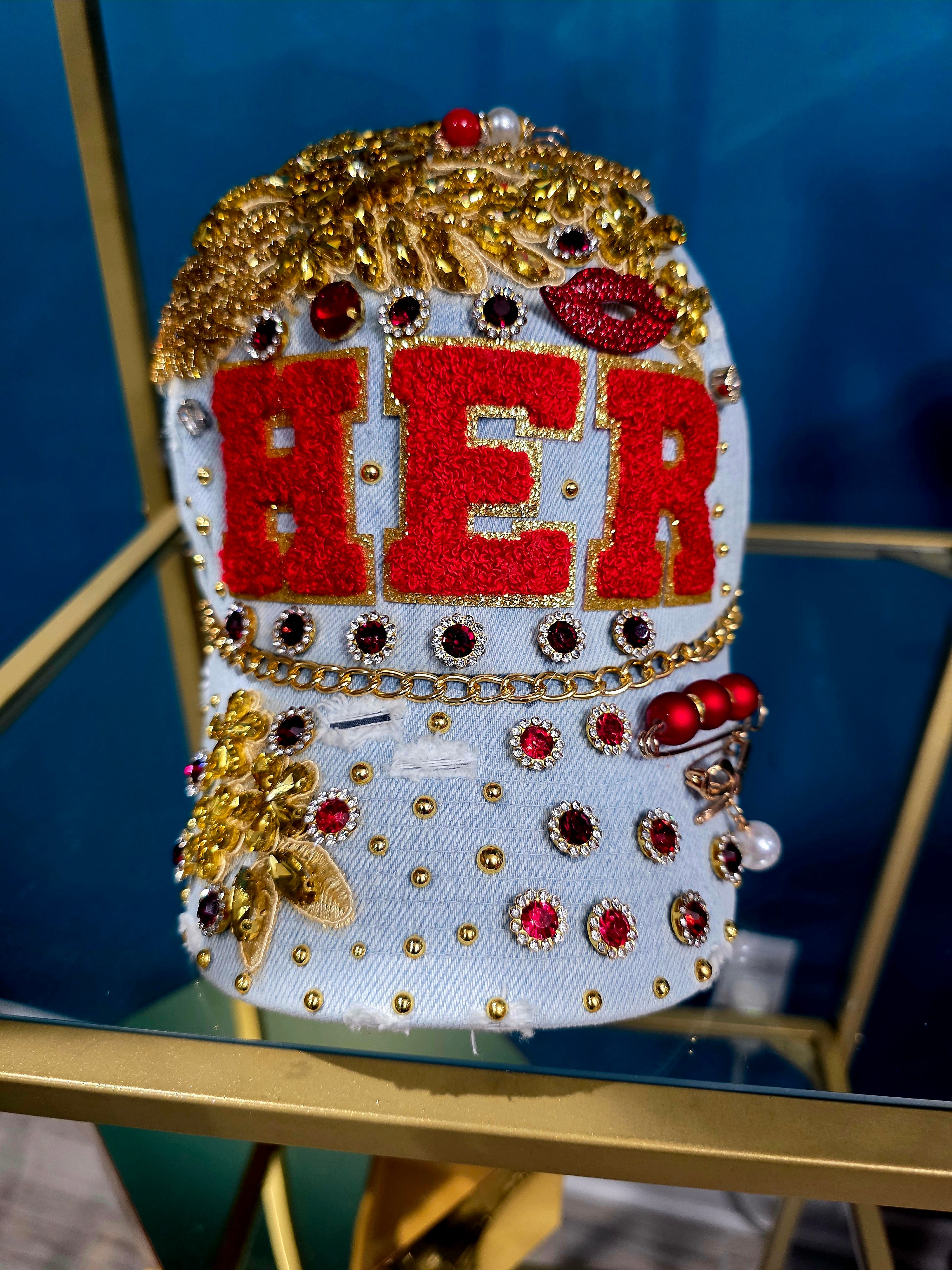 H.E.R. Denim Custom Cap