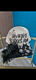 "My Wife Trucker Hat" Charmed Detailed