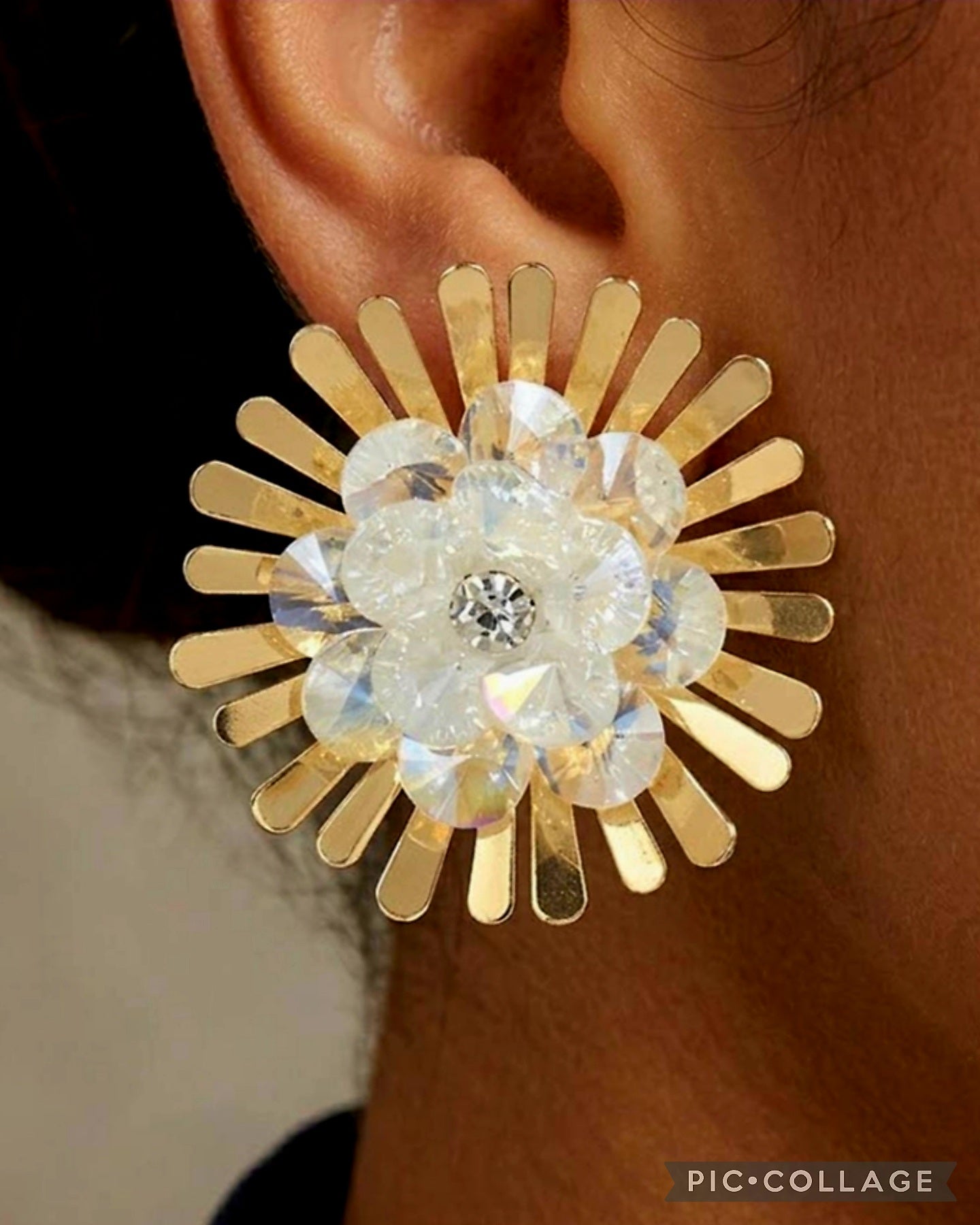 Clear Rhinestone Crystal Earrings