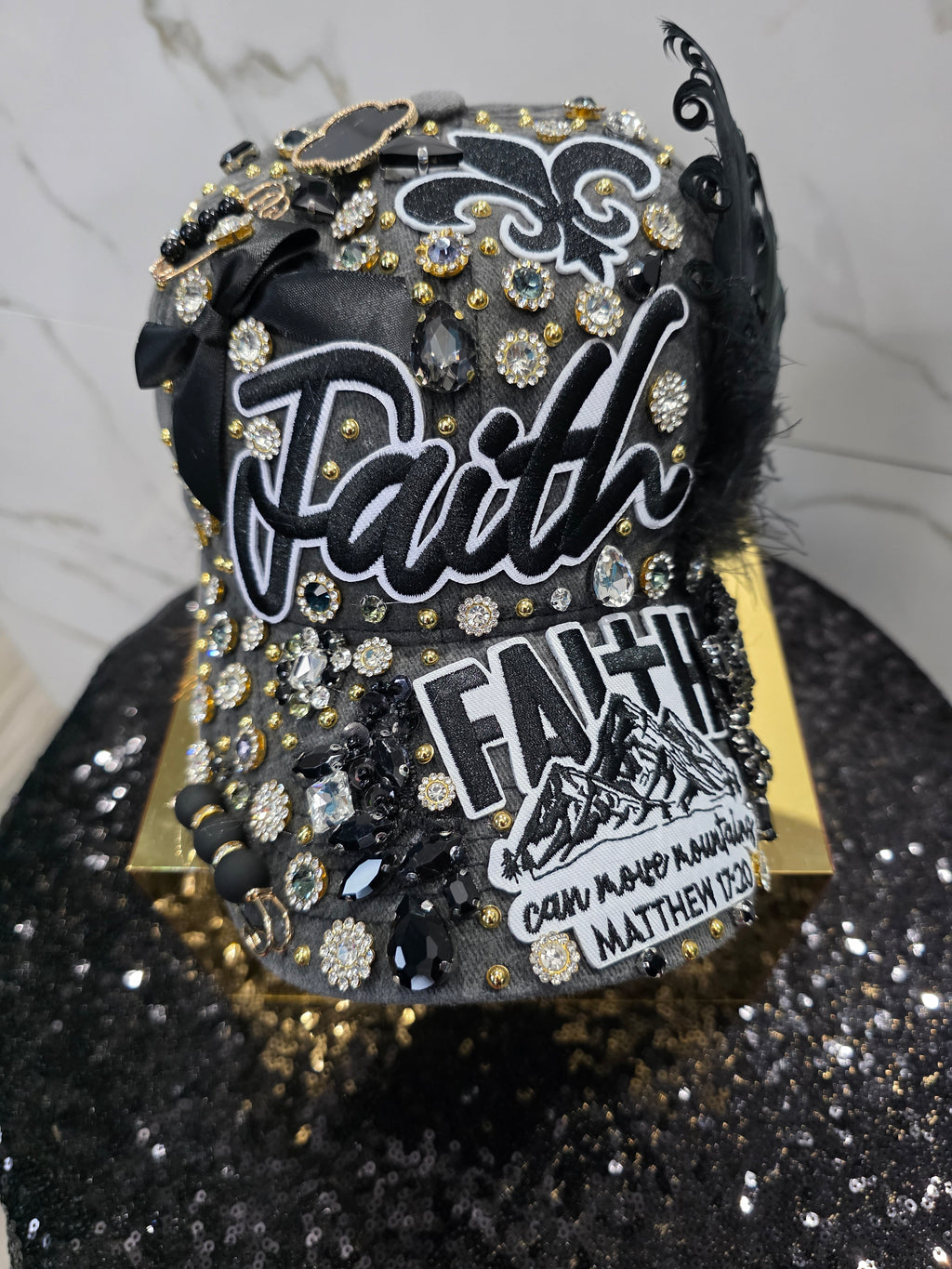 FAITH Dark Gray Denim JUNKIE CAP