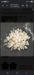 Cluster of Pearls Clamp Brooch
